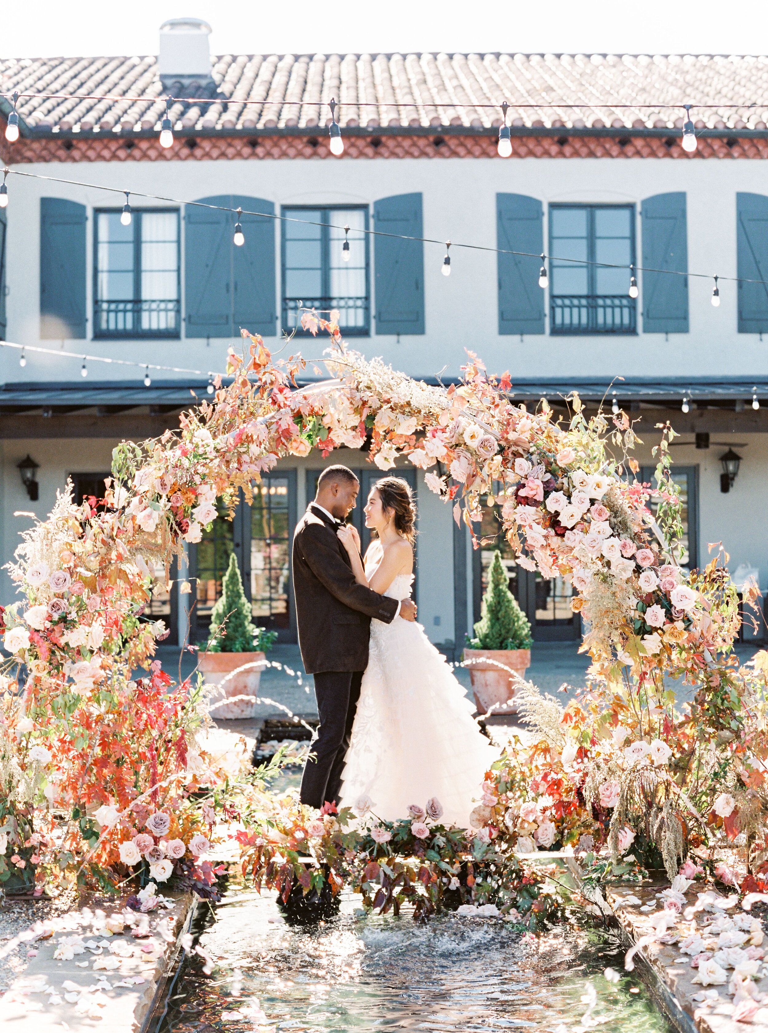 Elopement photo shoot featuring A’sha Hall in a strapless Zuhair Murad gown styled by Elite Pour La Vie at Hotel Domestique in Travelers Rest, SC. Photography by Lauren Fair, with hair and makeup by Latia Curtis Fine Art Beauty. Model Ursula Wiedmann