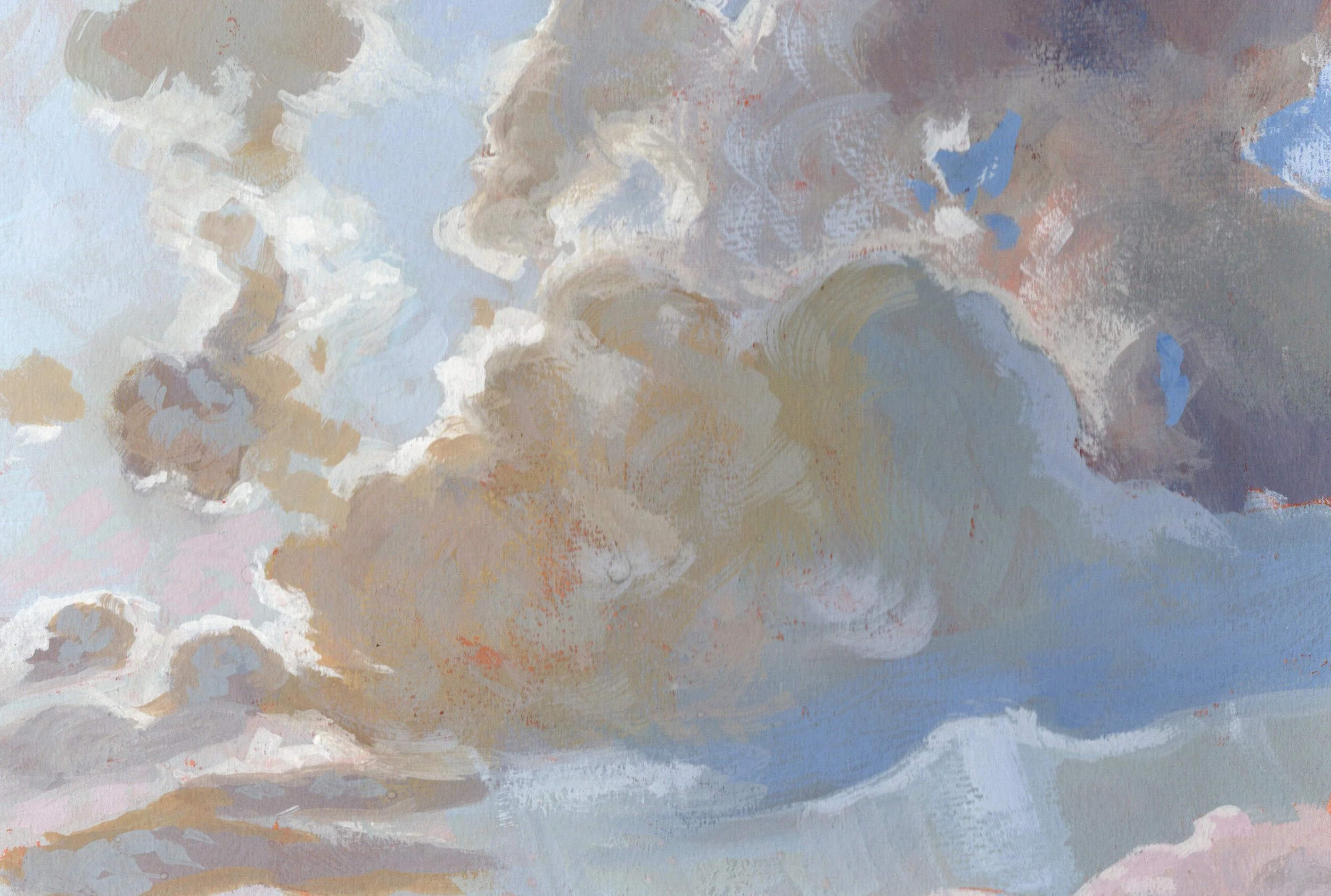 Evening Cloud Study | Gouache