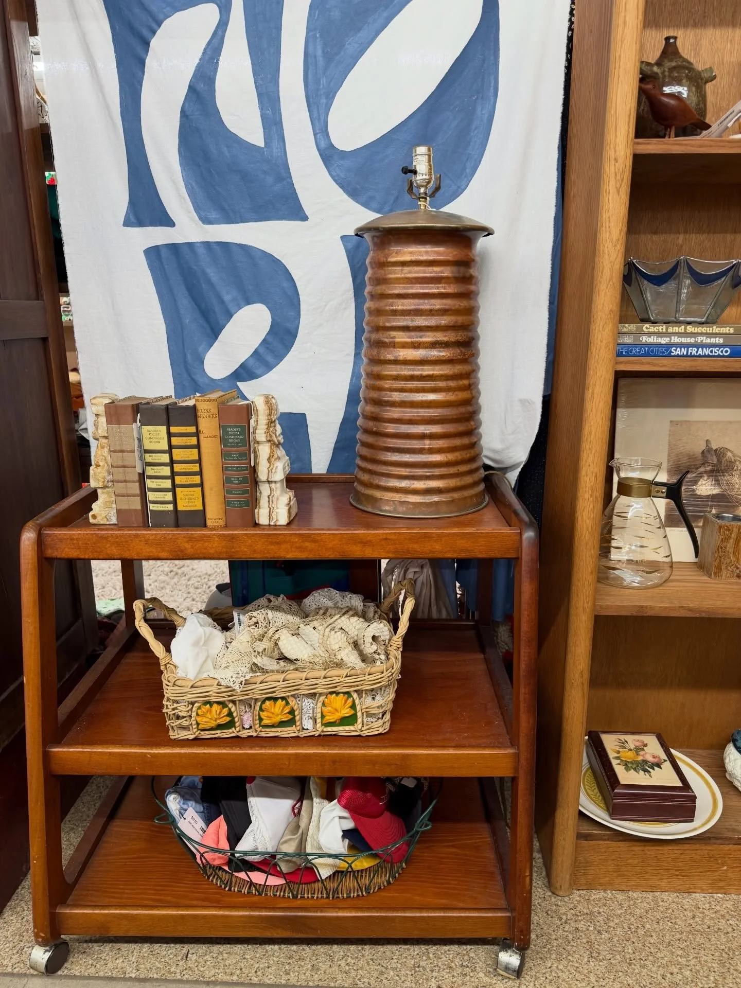did you know all the furniture in our booth is also for sale? MCM bar cart, area rug, armoire, and more! if you&rsquo;re ever looking for something specific, we&rsquo;d be happy to help source it 🛏️ just shoot us a DM! 💌 

#furniture #interiordesig