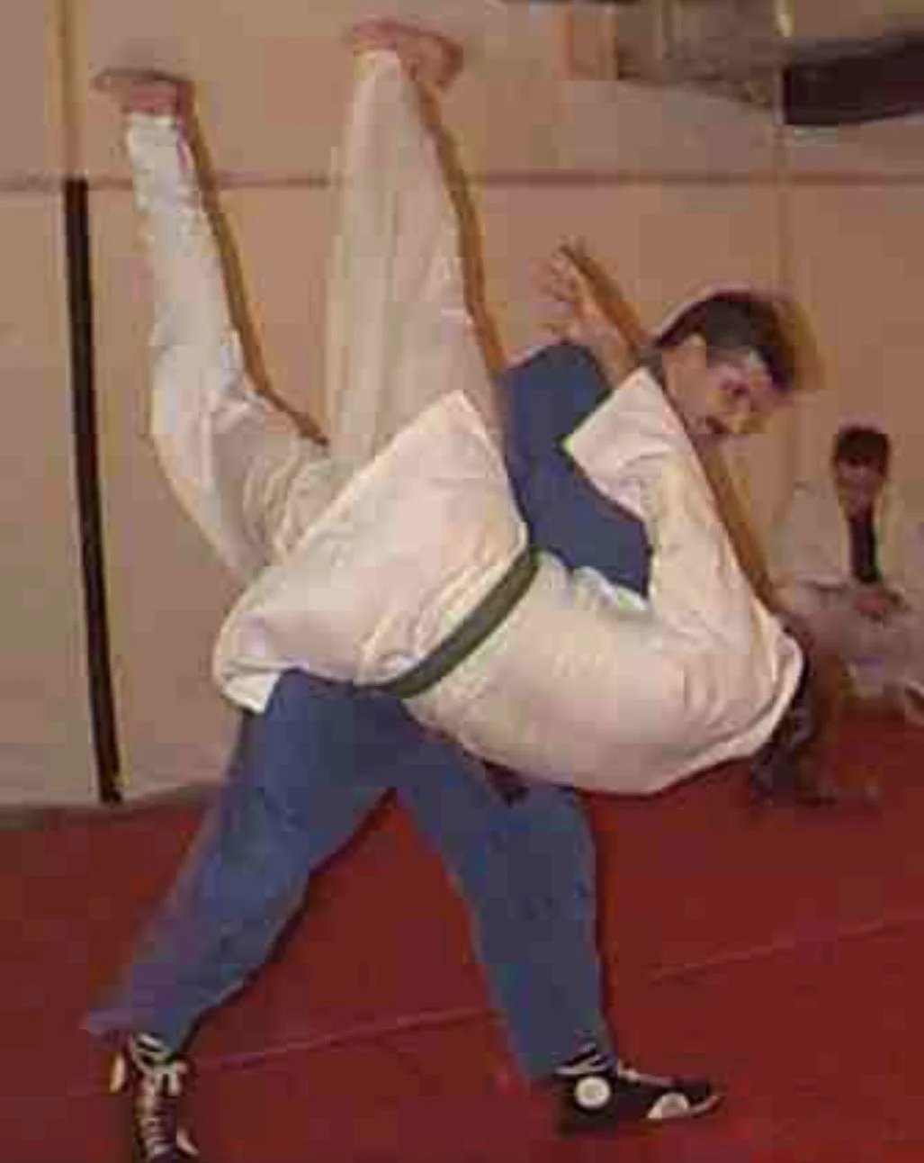 Chris Magyar throwing Jody Stewart catching some serious air