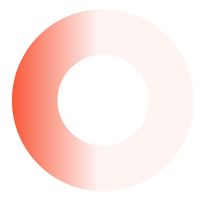 A red circular ring with a hollow center on a black background.
