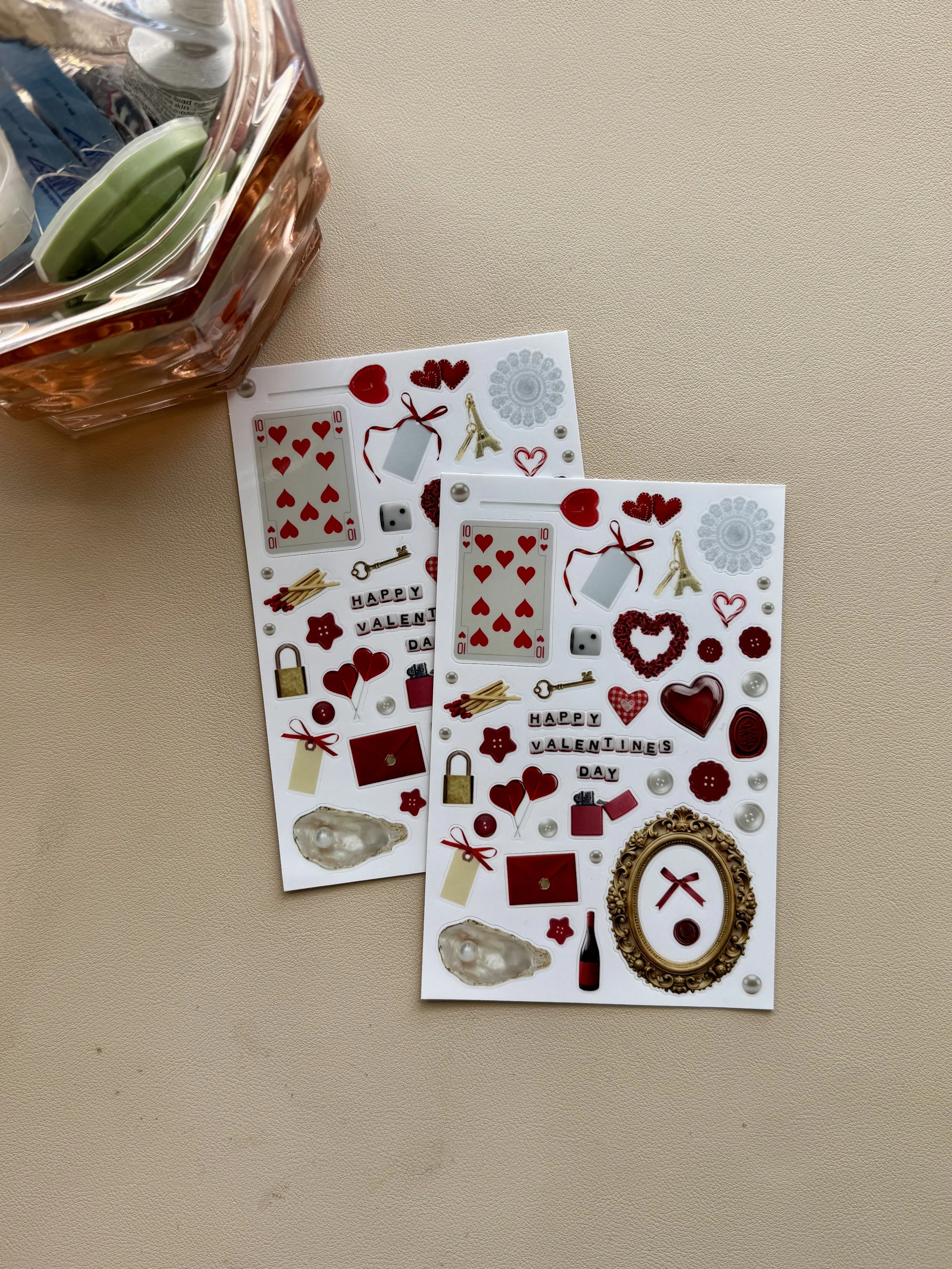 valentine's sticker sheet