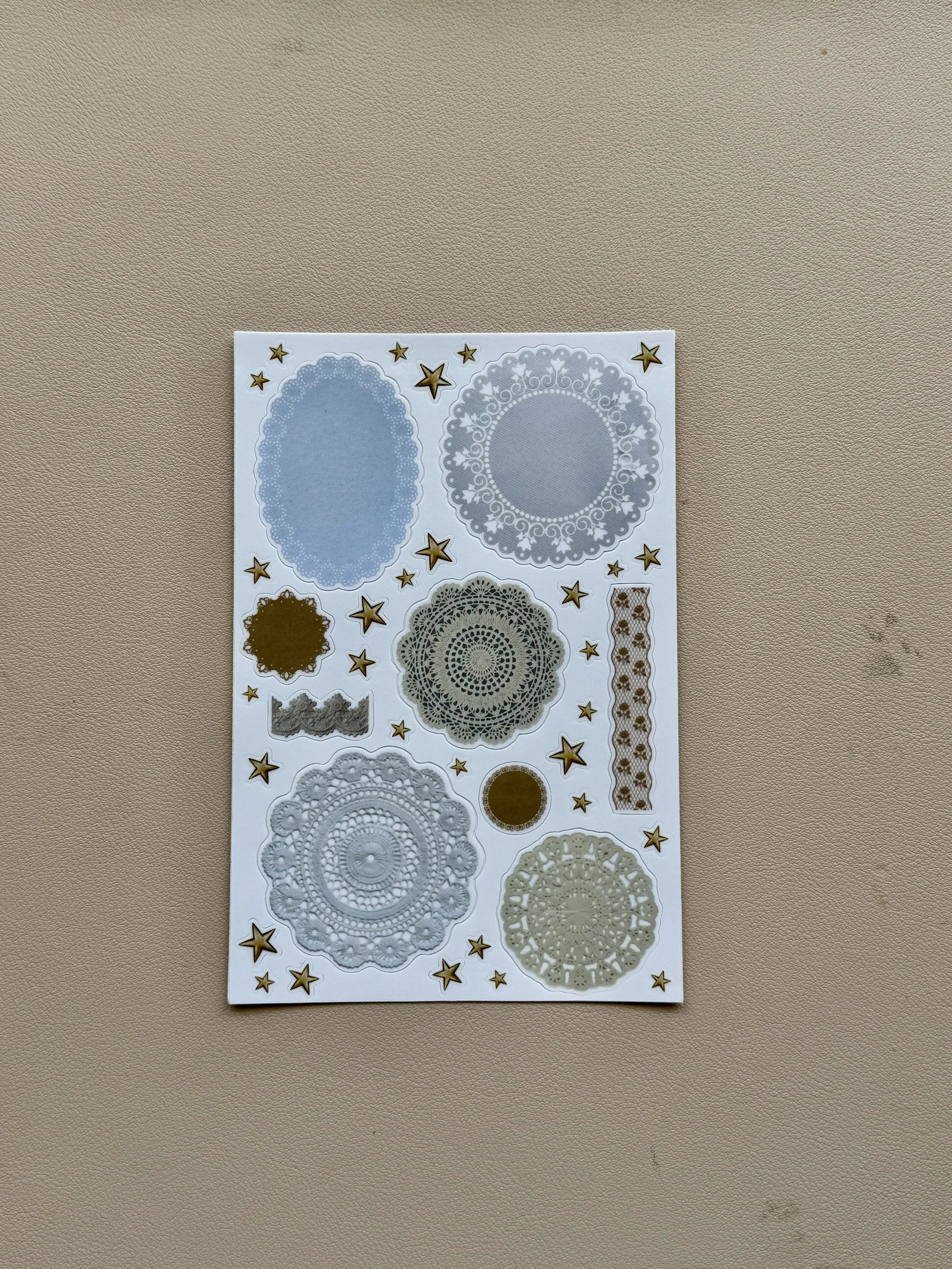 doily sticker sheet