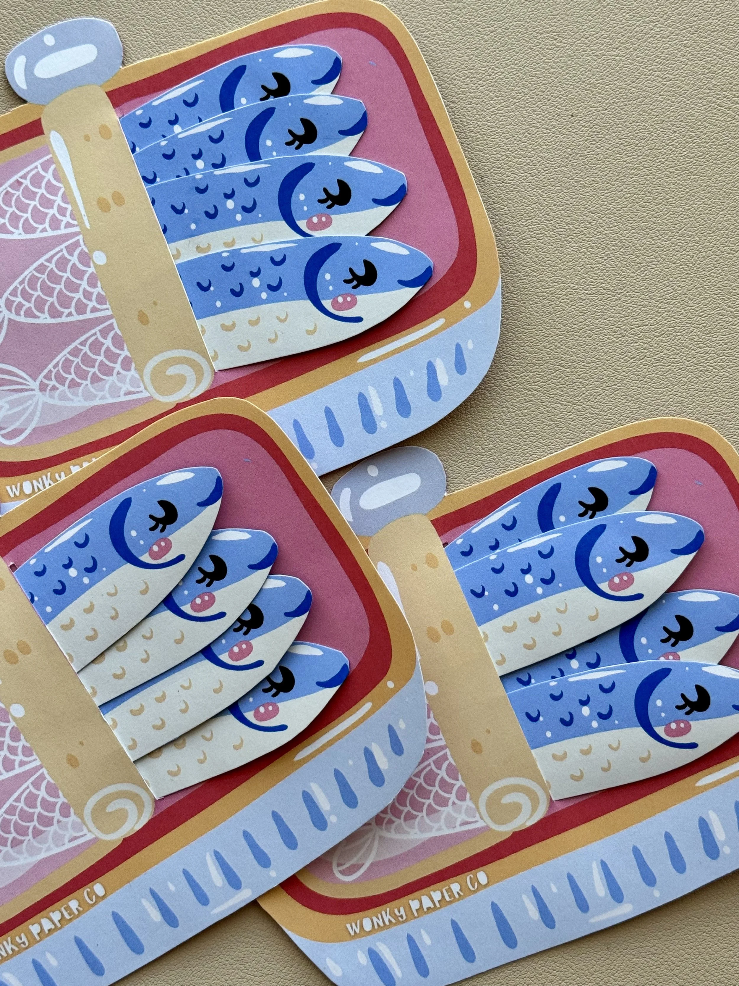 sardine tin bookmarks set