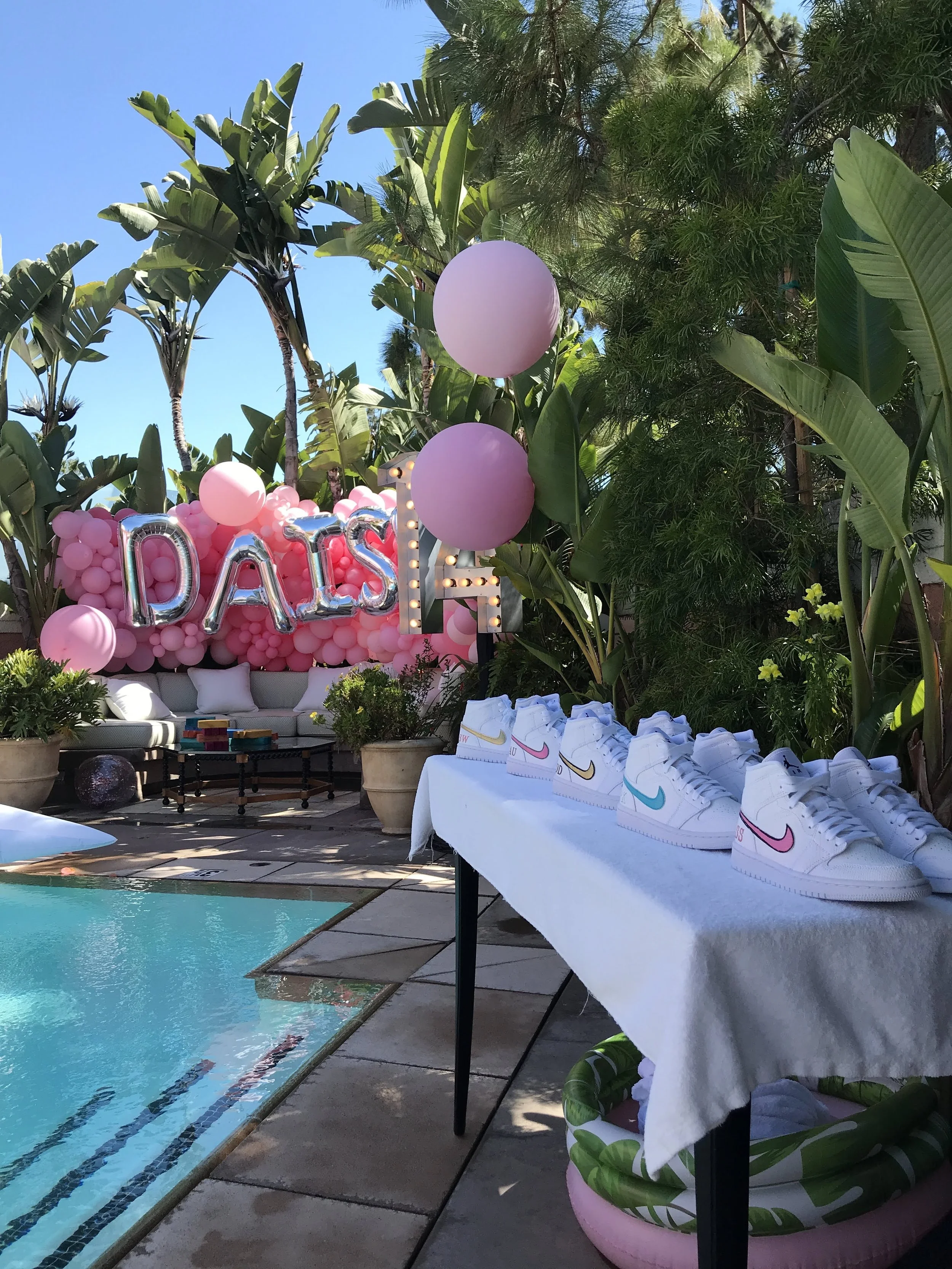 Custom sneakers at a birthday party!