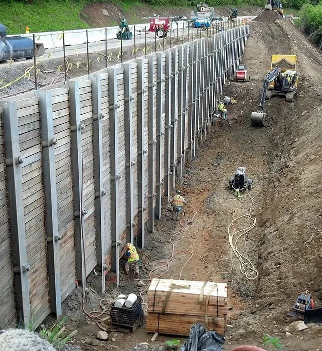 Underpinning and local excavation support works