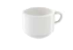 A plain white ceramic mug.