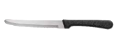 Image of a kitchen knife with a black handle
