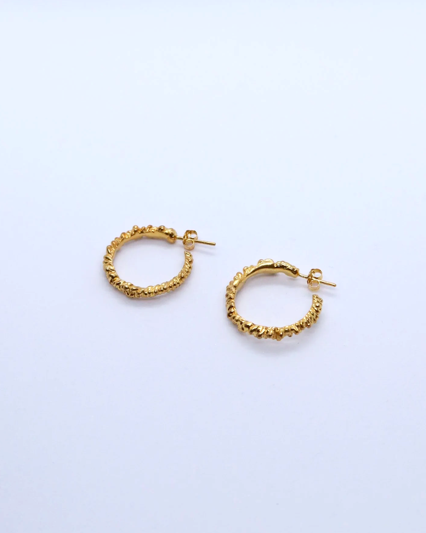 Romantica Hoops - gold plated sterling silver