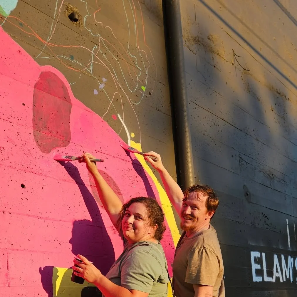 Yesterday, I had the opportunity to help paint a bit of the new mural being sponsored by the Broad Strokes Project. This a great example of what our community can look like when we work together.