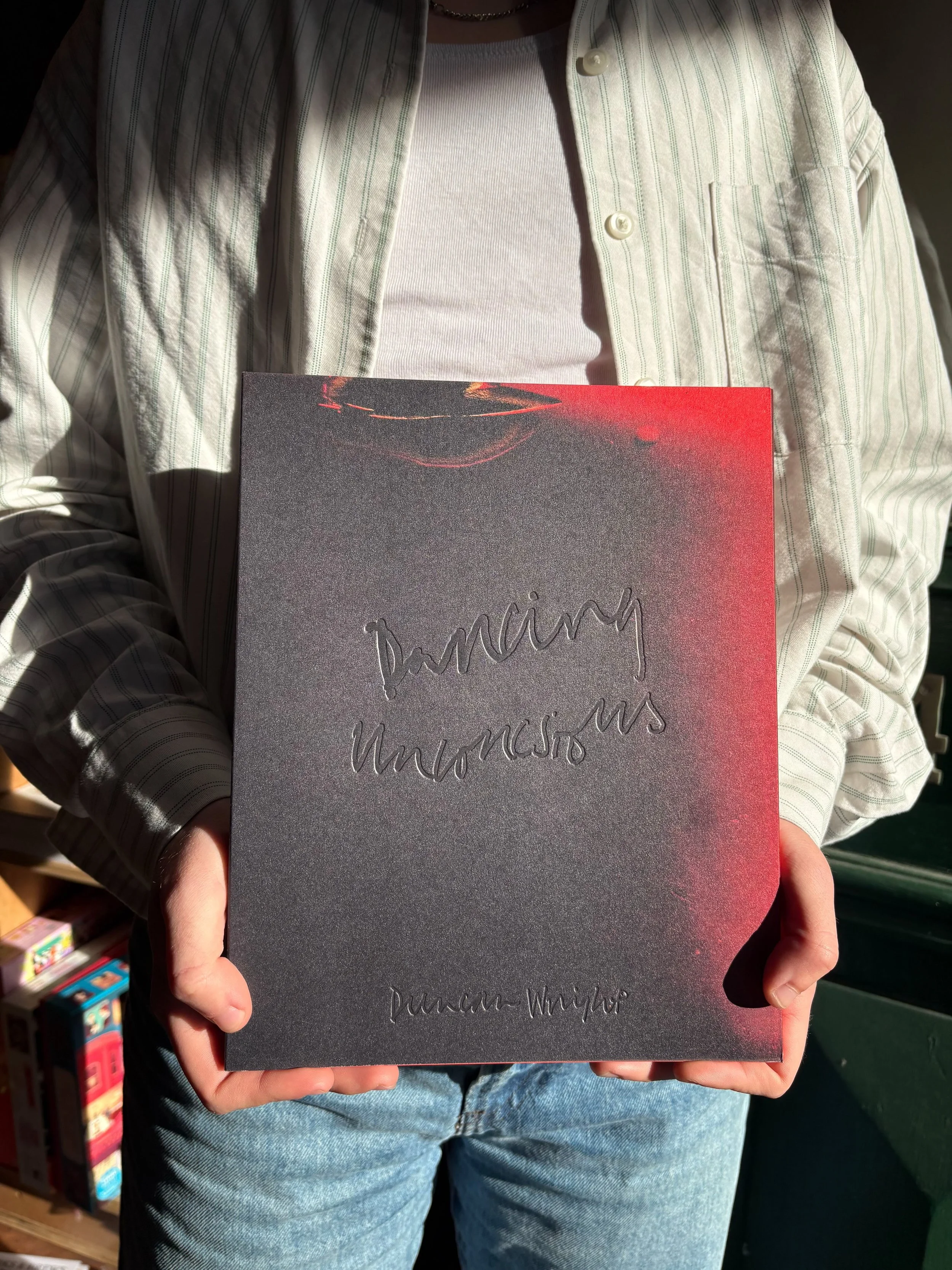 We are trilled to now have Dancing Unconscious in stock, the debut monograph from local photographer Duncan Wright. 

Documenting a confronting three year period where photography became a meditative practice, the photographs in the book draw upon in