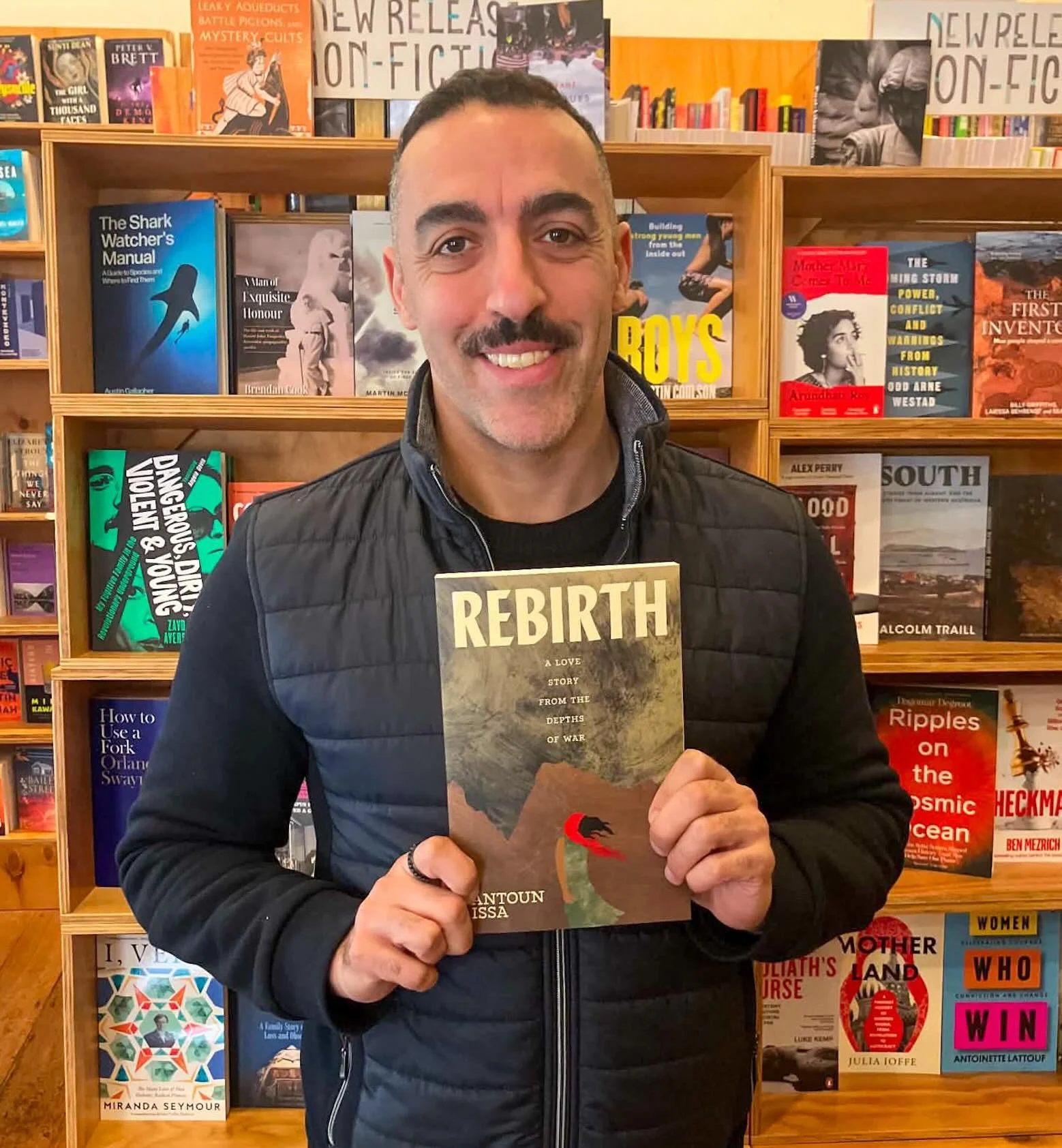 Journalist Antoun Issa dropped by this morning to chat about his debut book, Rebirth. In this compelling read, Antoun powerfully captures his mother Laila&rsquo;s true experiences of love, heartbreak and new hope during the violence of civil war in 1