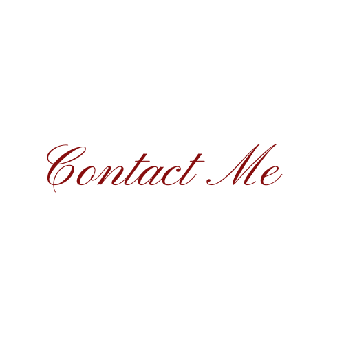 A white background with the words 'Contact Me' written in elegant, cursive red font.