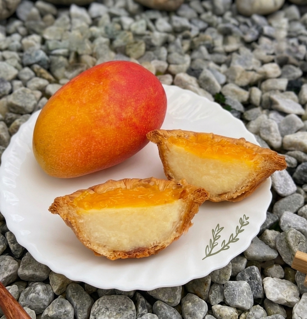 雀食甜點｜夏日芒果千層布丁塔