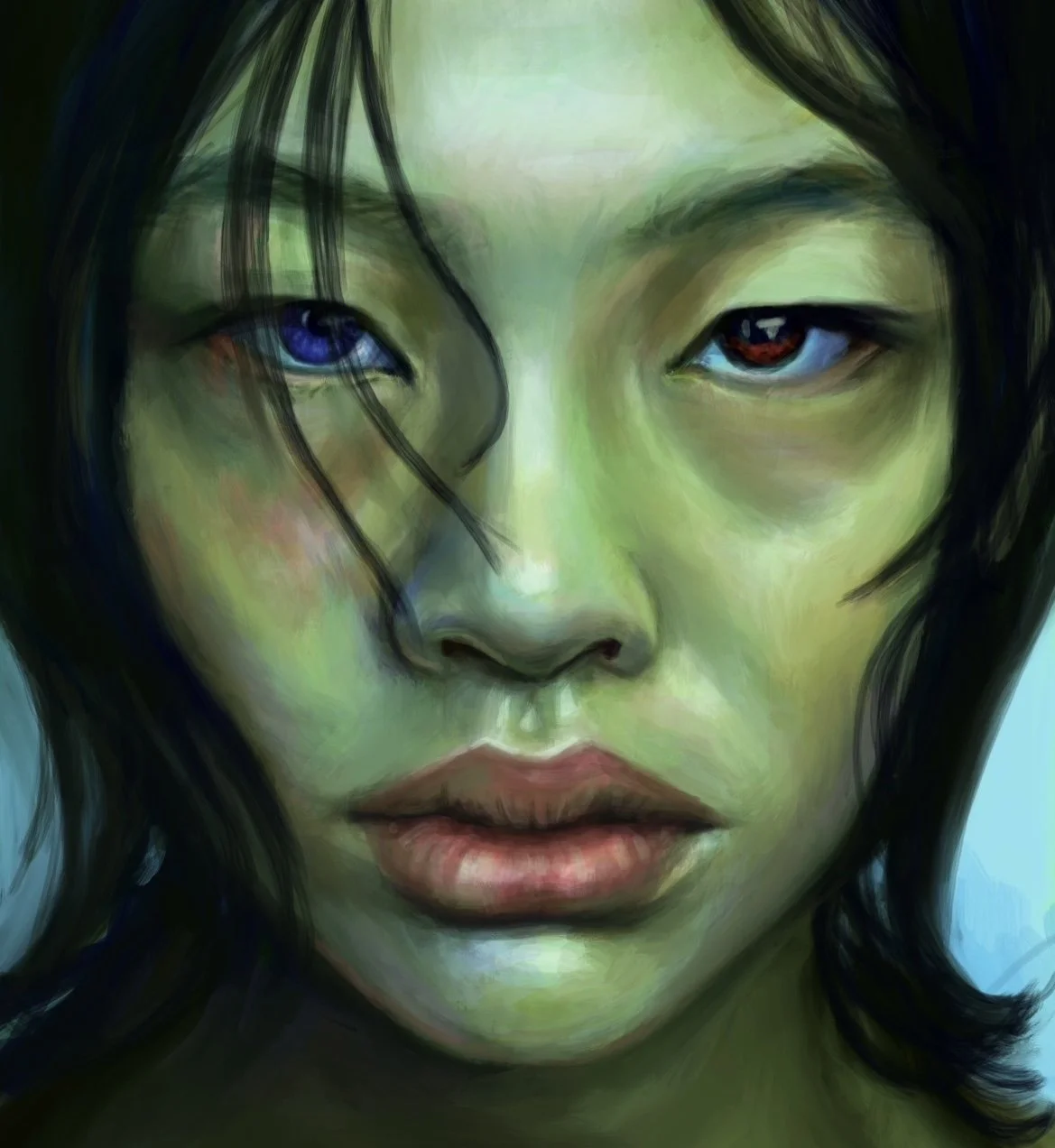 Green Portrait study