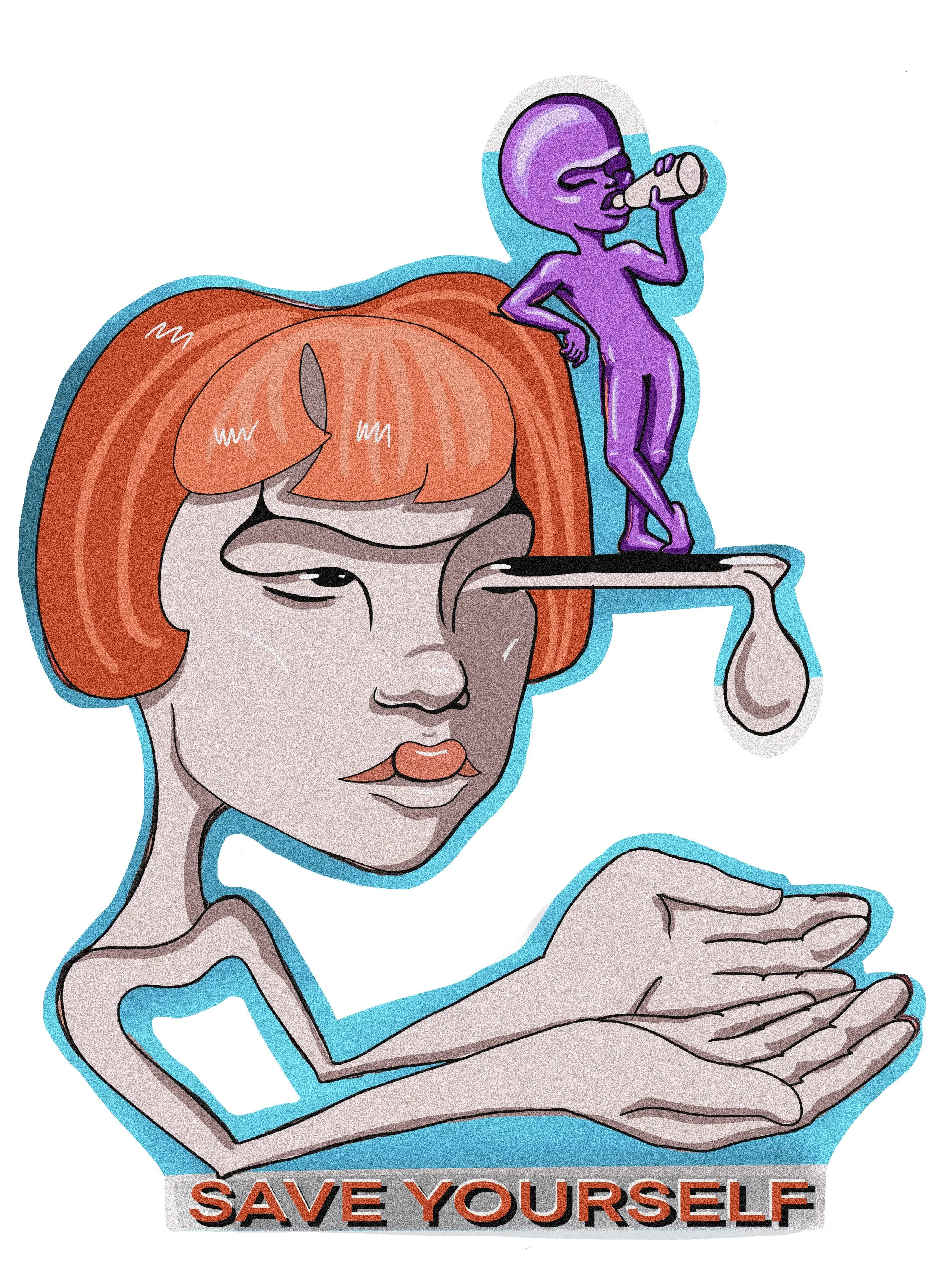 Save yourself sticker