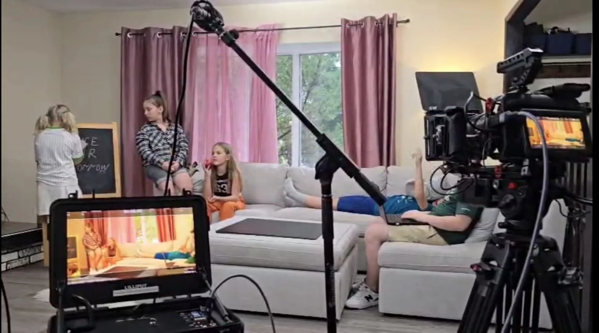First day of filming for the very first episode of our children's comedy series “Warning – Alpha Kids”!