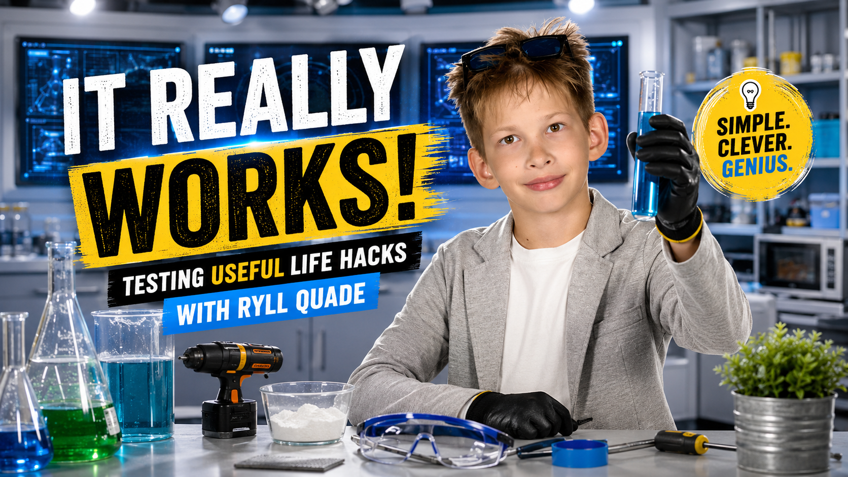 TV show “It Really Works!” - Testing useful life hacks with Ryll Quade. It’s going to be exciting!