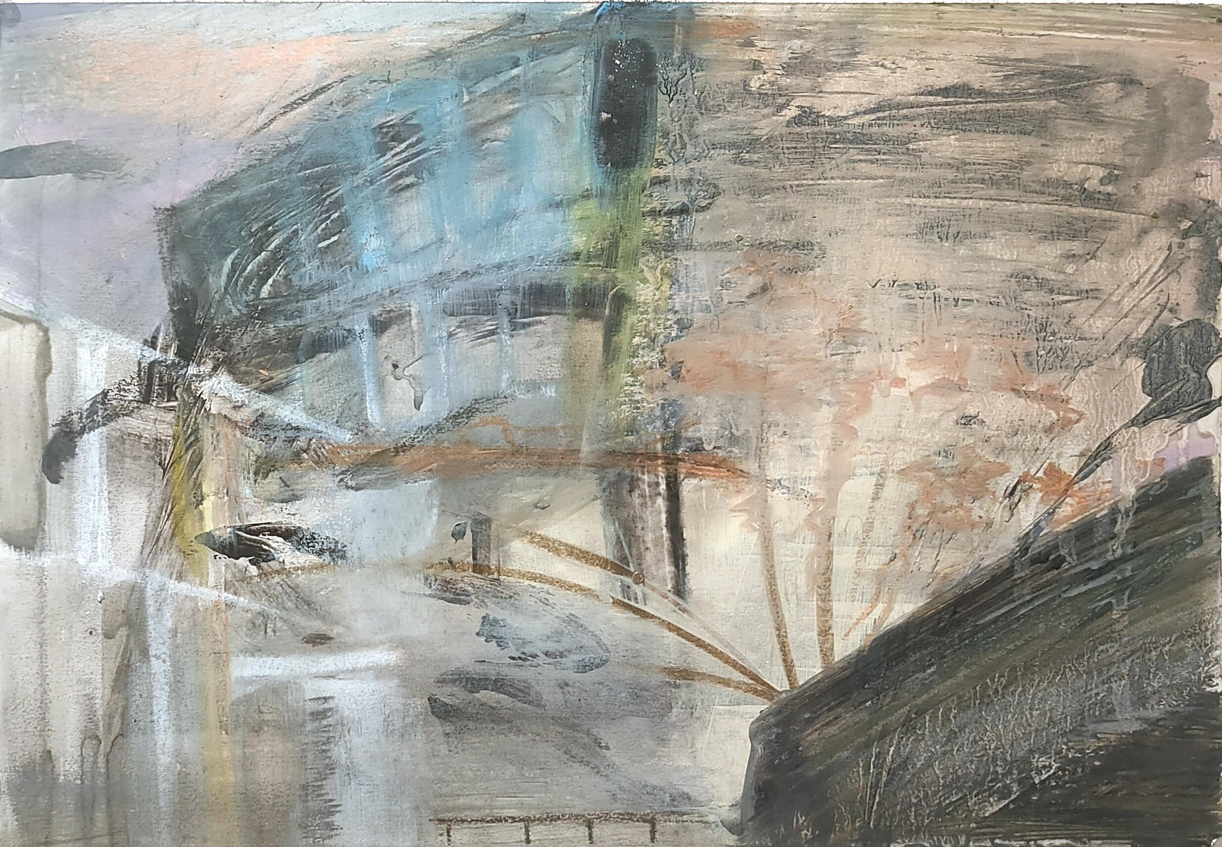 This is not a visual image (7), 2023. Oil and Oil pastel on gessoed fine paper - 21 x 29.7 cm.