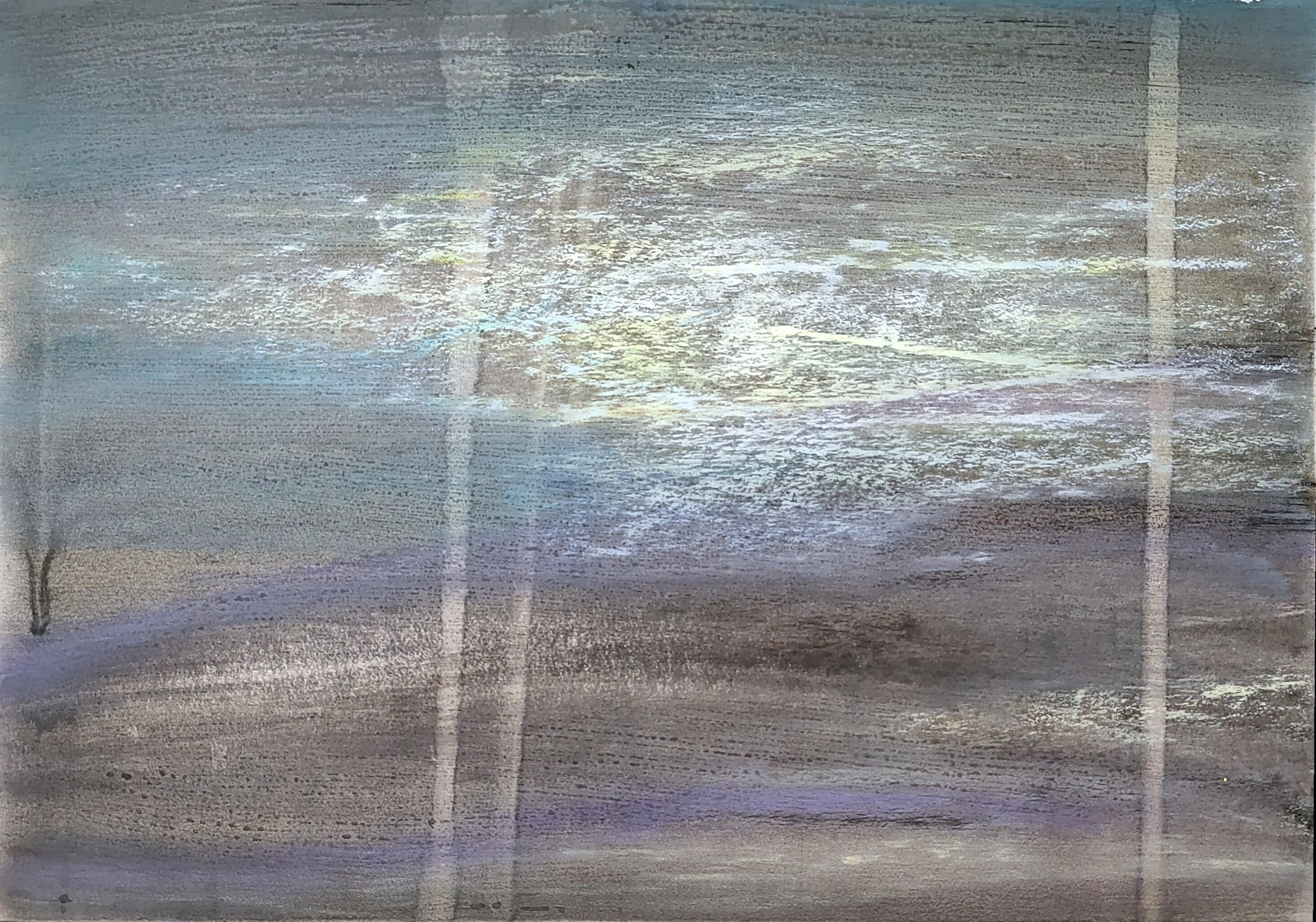 This is not a visual image (6), 2023. Oil and Oil pastel on gessoed fine paper - 21 x 29.7 cm.