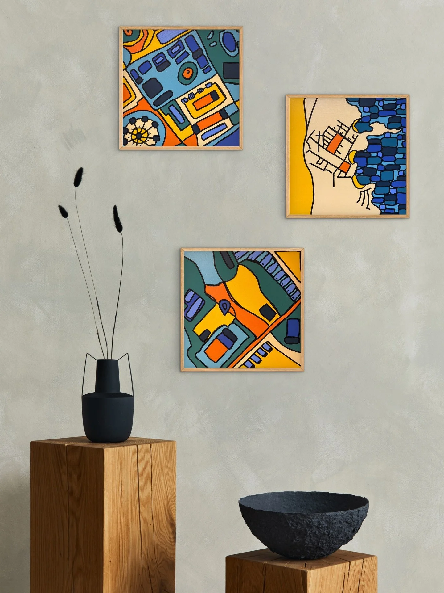 A story told through place.
These three paintings capture a couple&rsquo;s journey, from where they met, to the moment they got engaged, to where they were married.
Art that means something always hits different.
If you&rsquo;re looking for a piece t