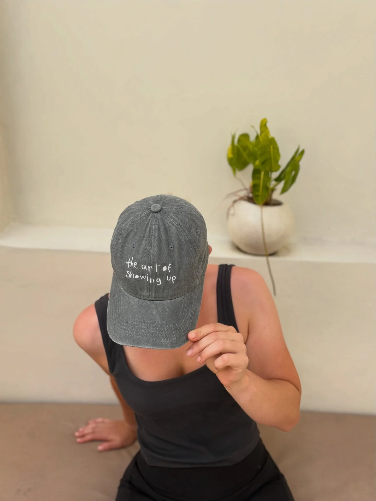 NEW PRODUCT LAUNCHES 🚀 
The art of showing up cap 🧢 
A reminder you can!
Caps are live!
Shop via the link in my bio.
