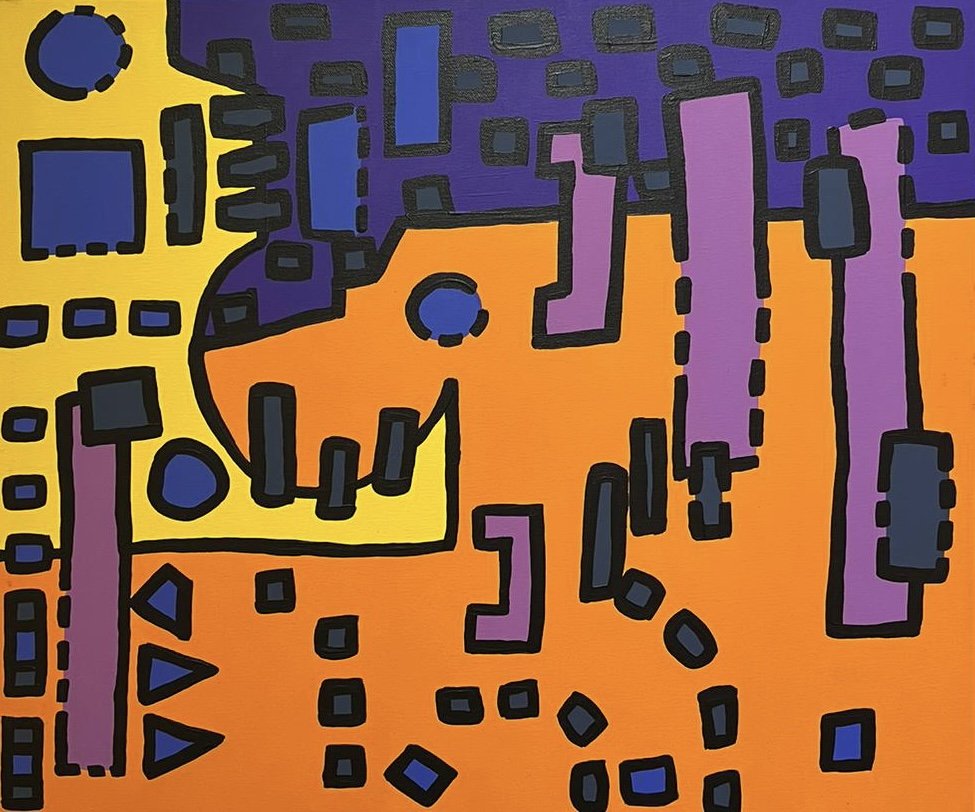 The Yellow Pearl
H: 50.8cm W: 61cm
Acrylic on canvas. Black floating frames.
Step into all forms of art. Melbourne’s Art Precinct breeds creativity and prompts questions of reality. The density of this piece represents navigating through a maze of