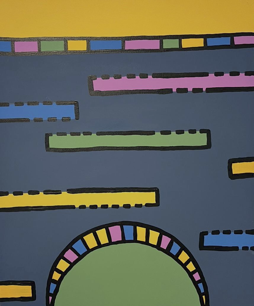 180 St Kilda Road
H: 61cm W: 50.8cm
Acrylic on canvas. Black floating frames. The iconic arc presides over Melbourne’s most treasured artworks.As art inevitability breeds controversy, Melbournians first thought it ugly, but the NGV has proven to be a