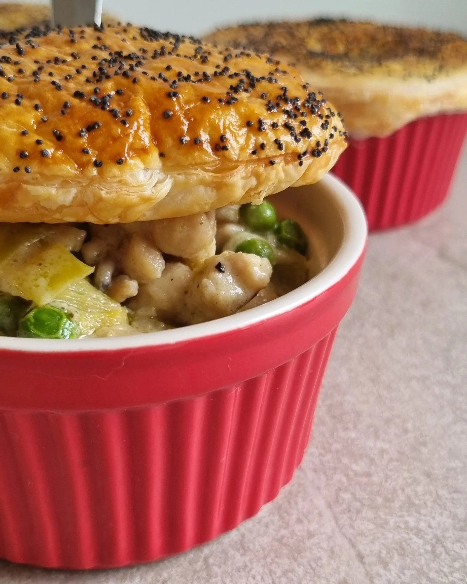 Chicken, Leek & Mustard Pot Pies