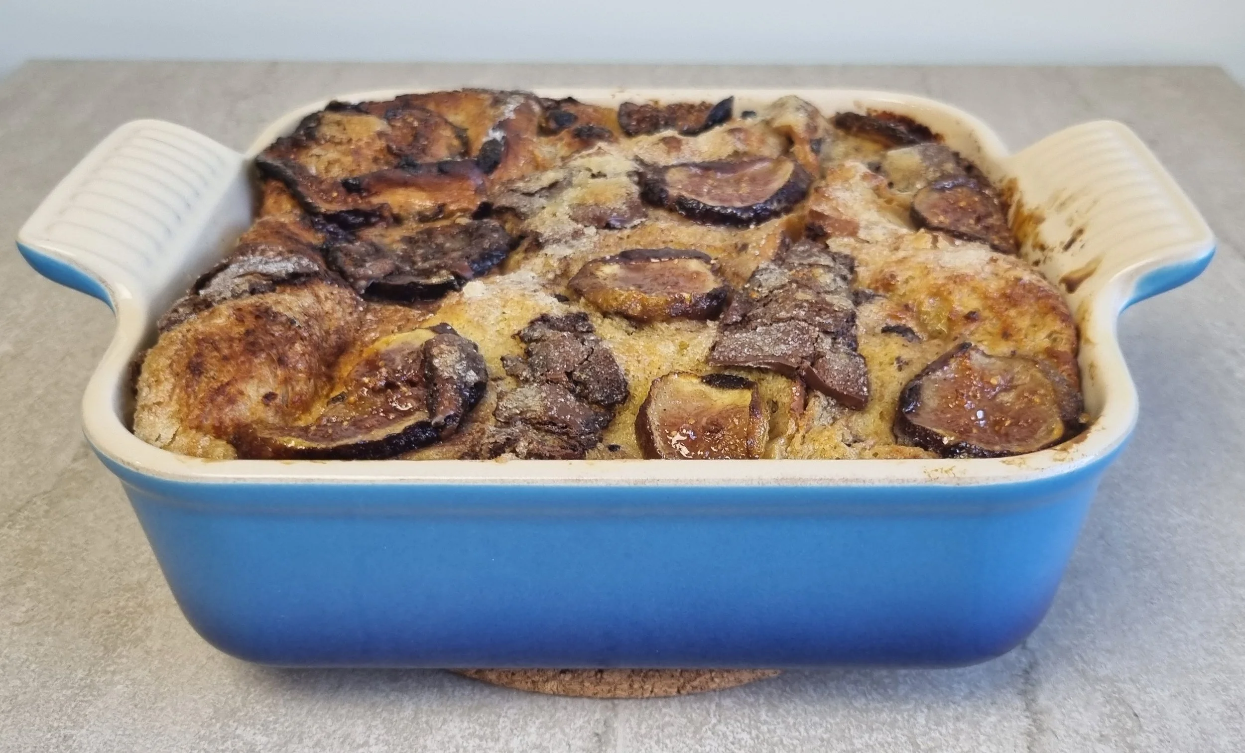 Hot Cross Bun, Fig and Chocolate Pudding