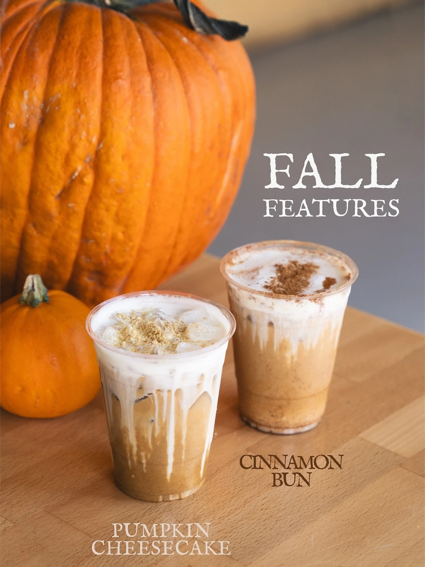 Fall drinks at our Orange location are live! Both topped with a fluffy cream cheese cold foam&hellip; come by and let us know what you think! 🍂🎃