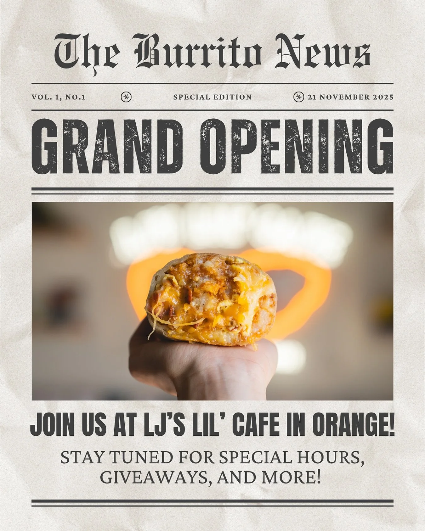 The time is FINALLY here! Join us for our Grand Opening event at our Orange location on Friday 11/21! There will be special hours, along with great freebies and discounts for the day! Let your family and friends know and stay tuned for more details t