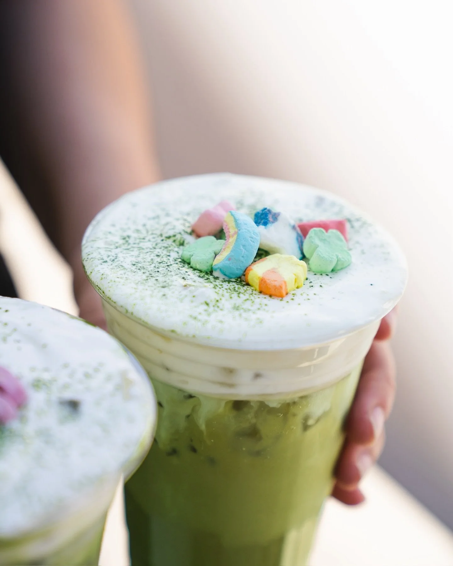 For a limited time, we&rsquo;ll have our charmed lattes available at our Orange location for St. Patrick&rsquo;s day! 

Made with house-made pandan syrup, oat milk, and topped with vanilla cold foam - get it as a regular latte or matcha latte! Only h