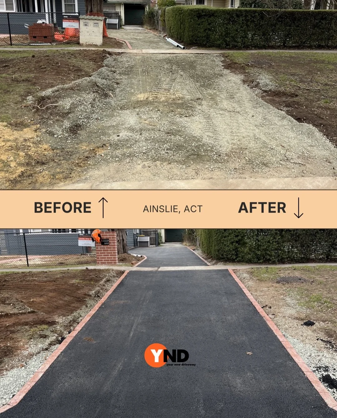 From a worn-out entrance to a clean new driveway in Ainslie. Swipe to see the transformation.

This classic Ainslie home had a tired, rough driveway that was letting the whole frontage down ahead of it being put on the market. 

We laid a fresh bitum