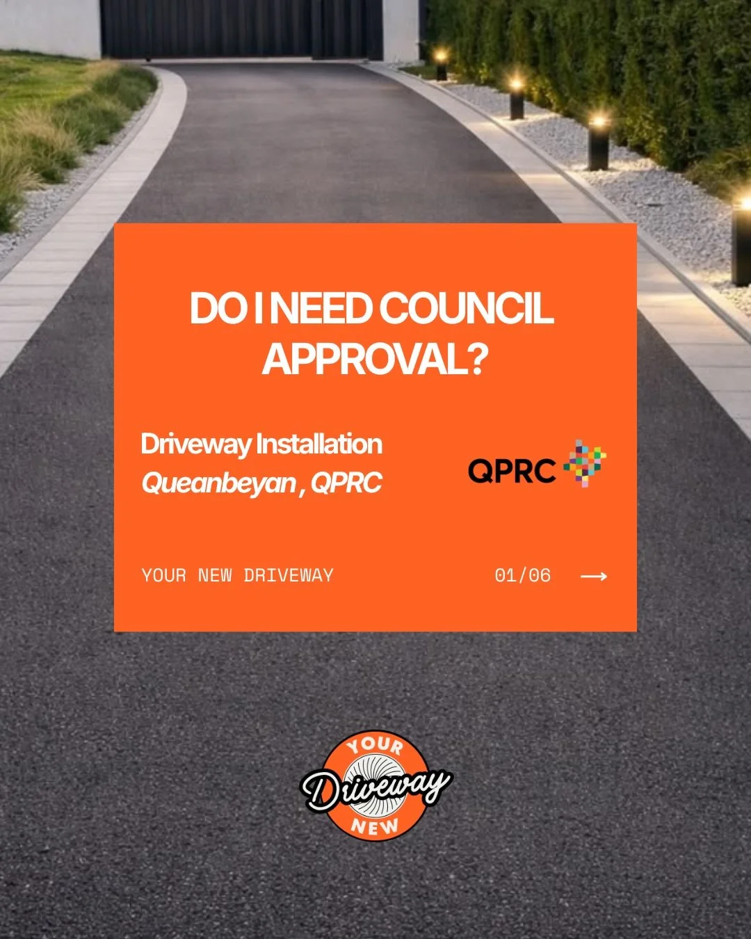 Do I need council approval for a driveway in Queanbeyan/QPRC? The short answer is almost always, yes.

If your new driveway connects to a public road, the &ldquo;vehicle crossing&rdquo;, the section that runs over the footpath and nature strip to mee