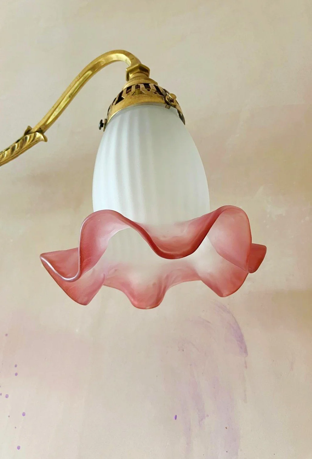 'Flower Power' - Early 20th Century Edwardian-Style Ceiling Light detail 1.jpg