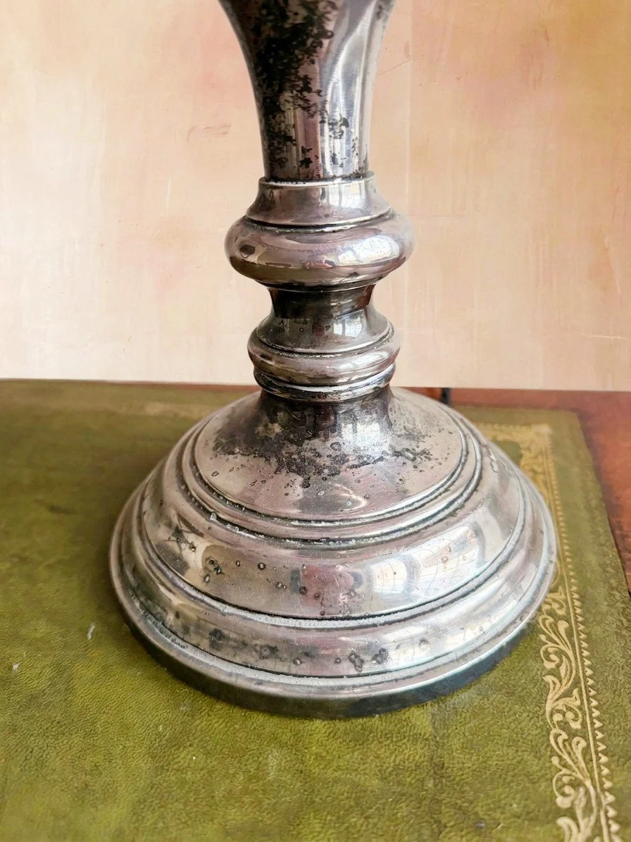 'Frill' - early 20th century silver plated lamp detail 2.jpg