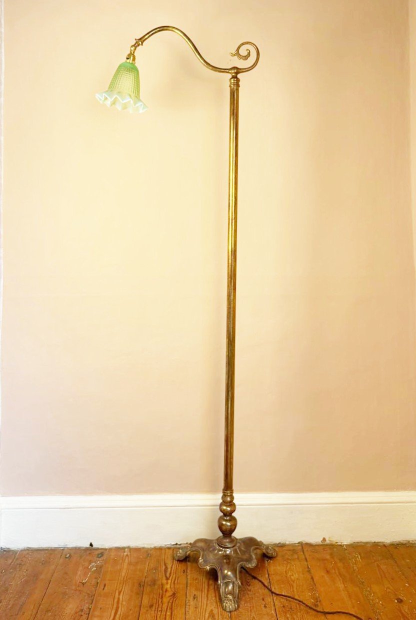 'The Mermaid' - 20th Century Edwardian Standard Lamp front.jpg