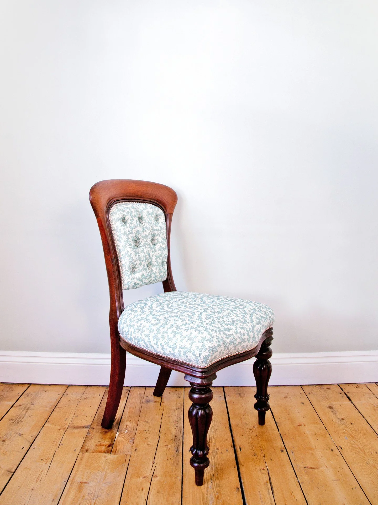 Antique 19th Century Victorian Side Chair Angle