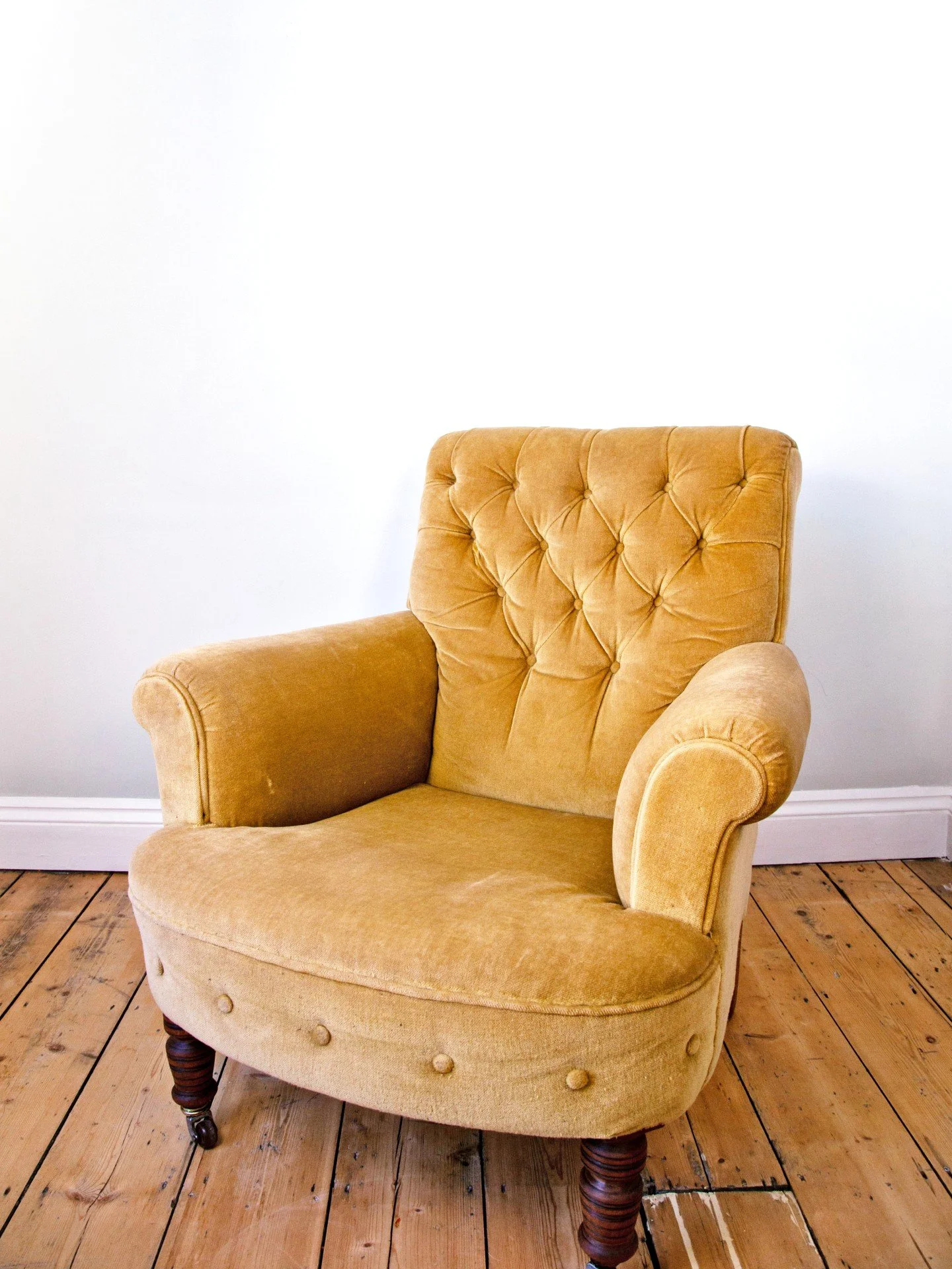 Antique 19th Century Victorian Armchair Angle
