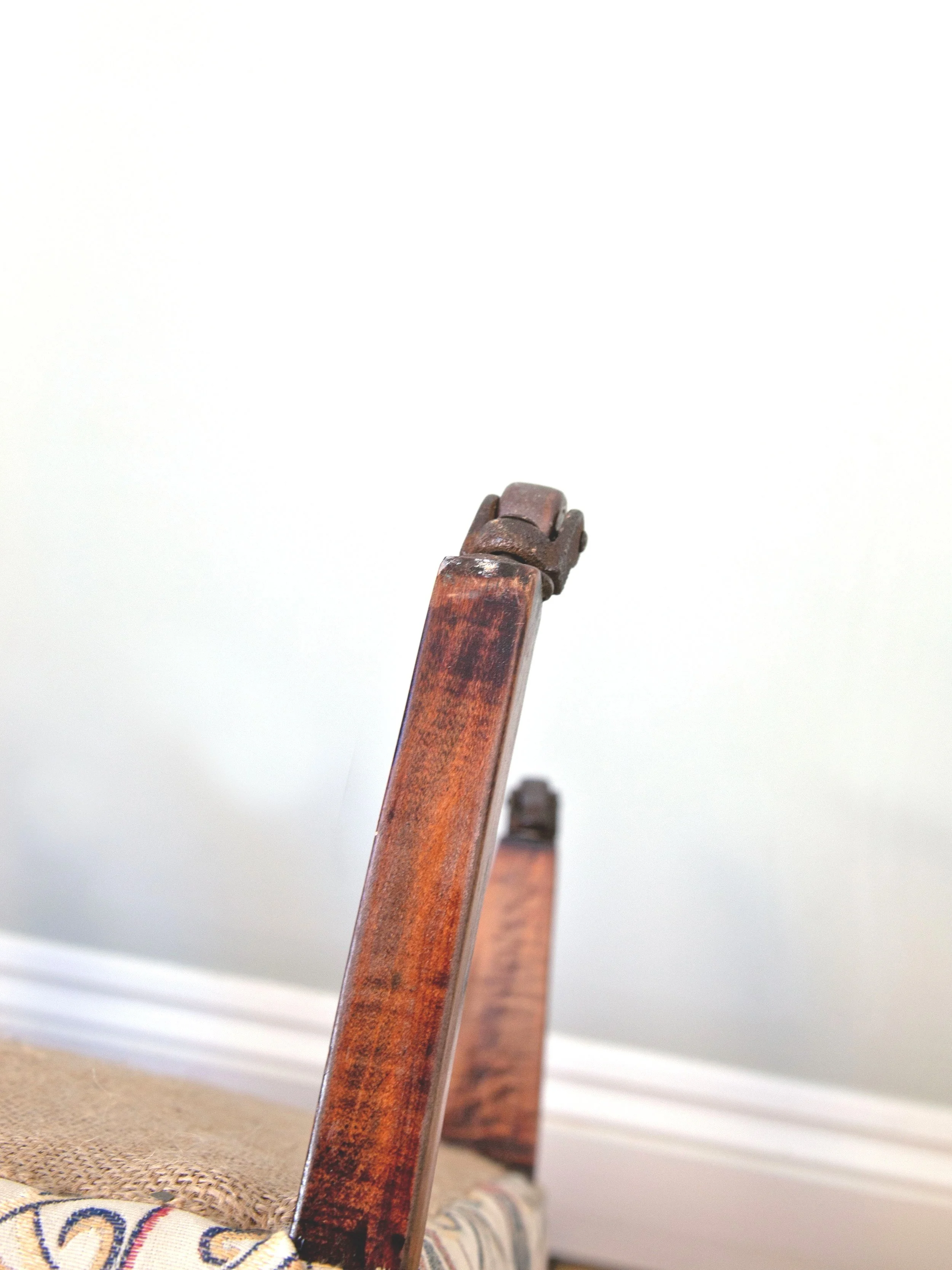 Antique 20th Century Edwardian Child's Armchair Wood Detail