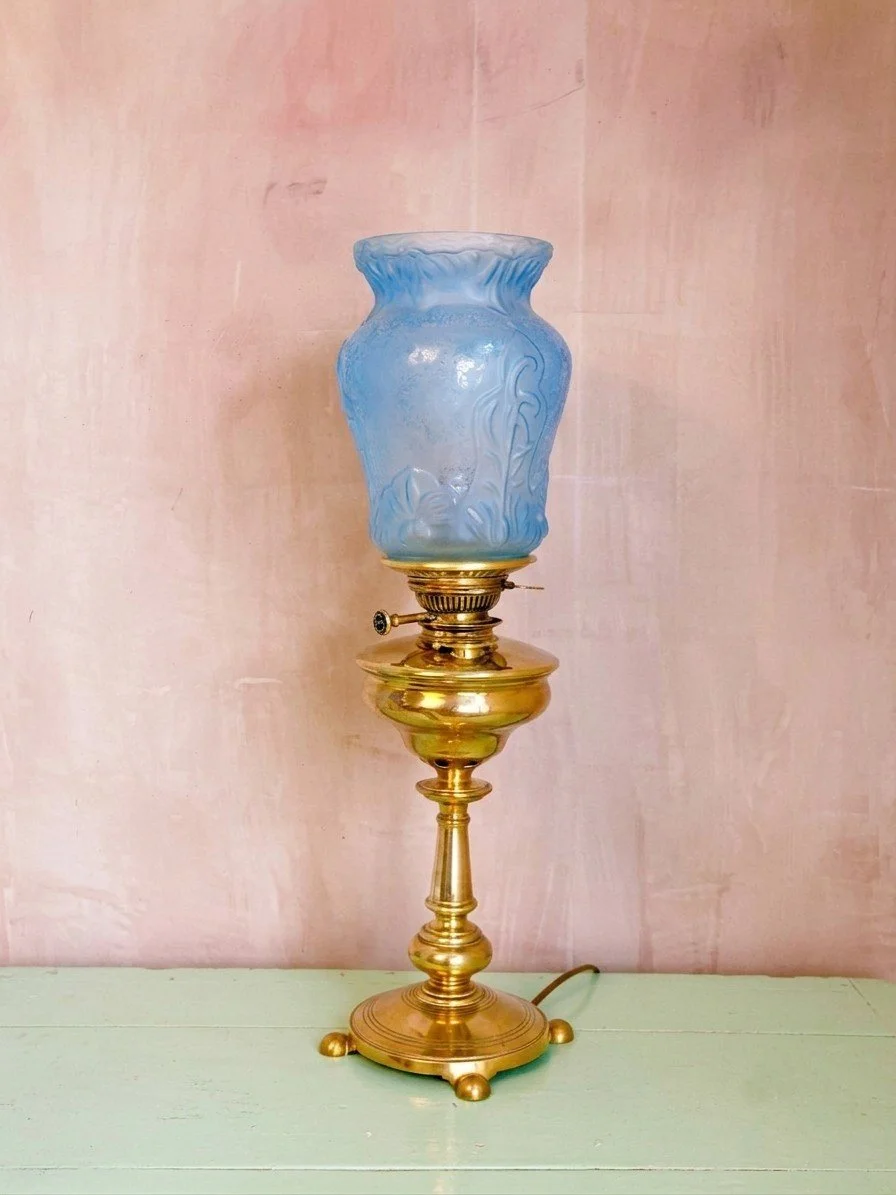 'Sky' - 19th Century Victorian Lamp