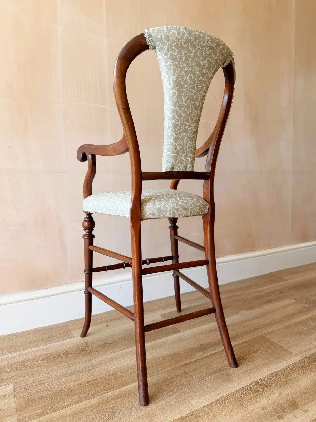'Little Highness' Victorian child's highchair back angle.jpg
