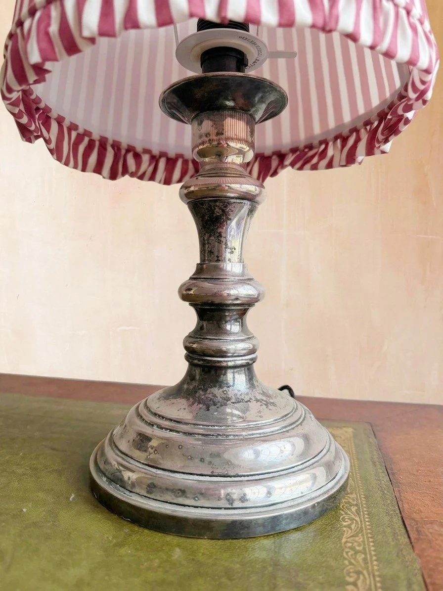 'Frill' - early 20th century silver plated lamp detail.jpg
