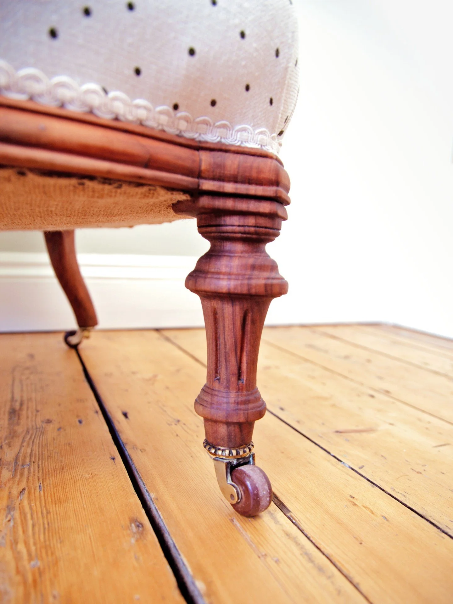 Antique 19th Century Nursing Chair Wood Detail