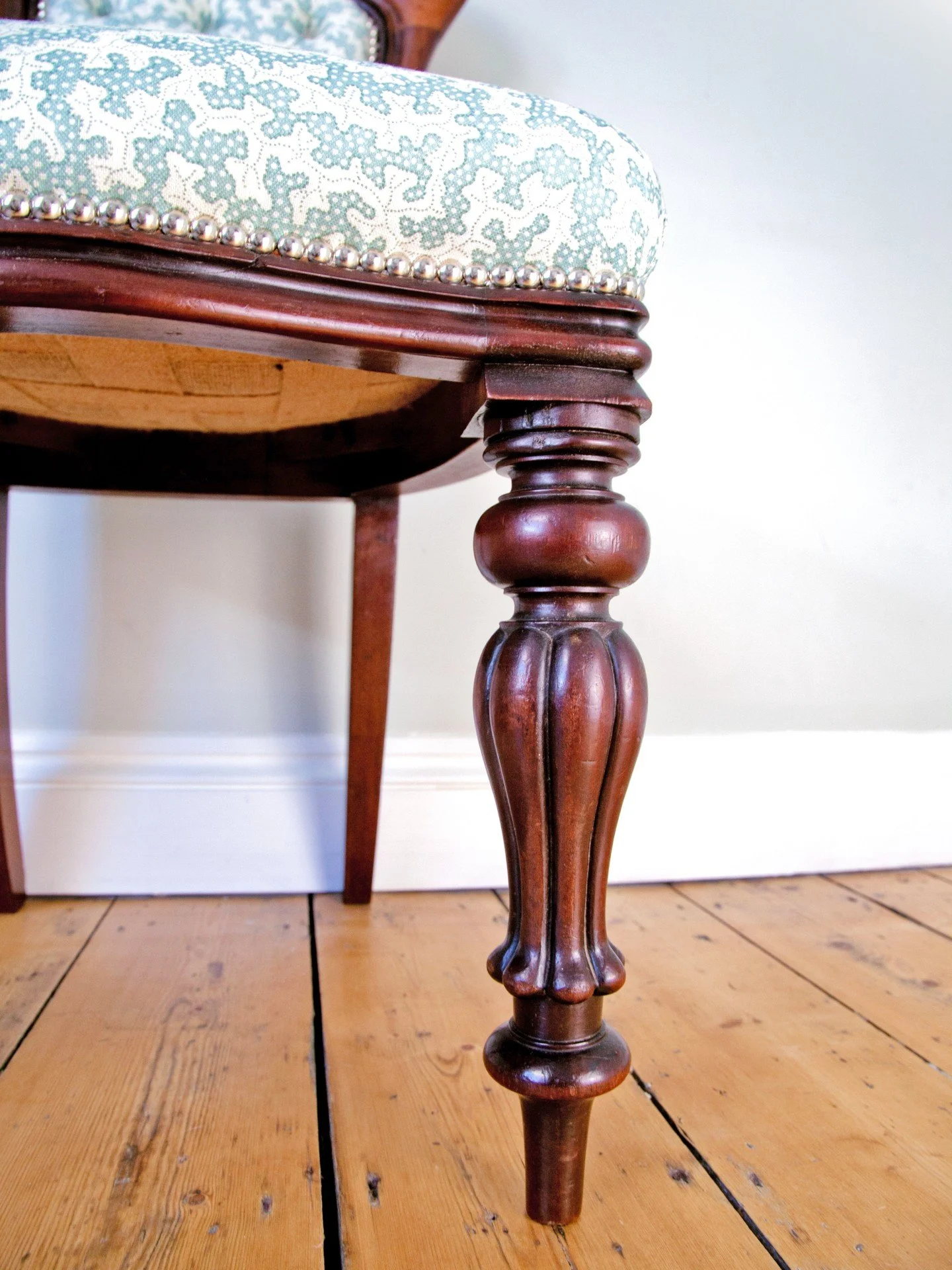 Antique 19th Century Victorian Side Chair Detail