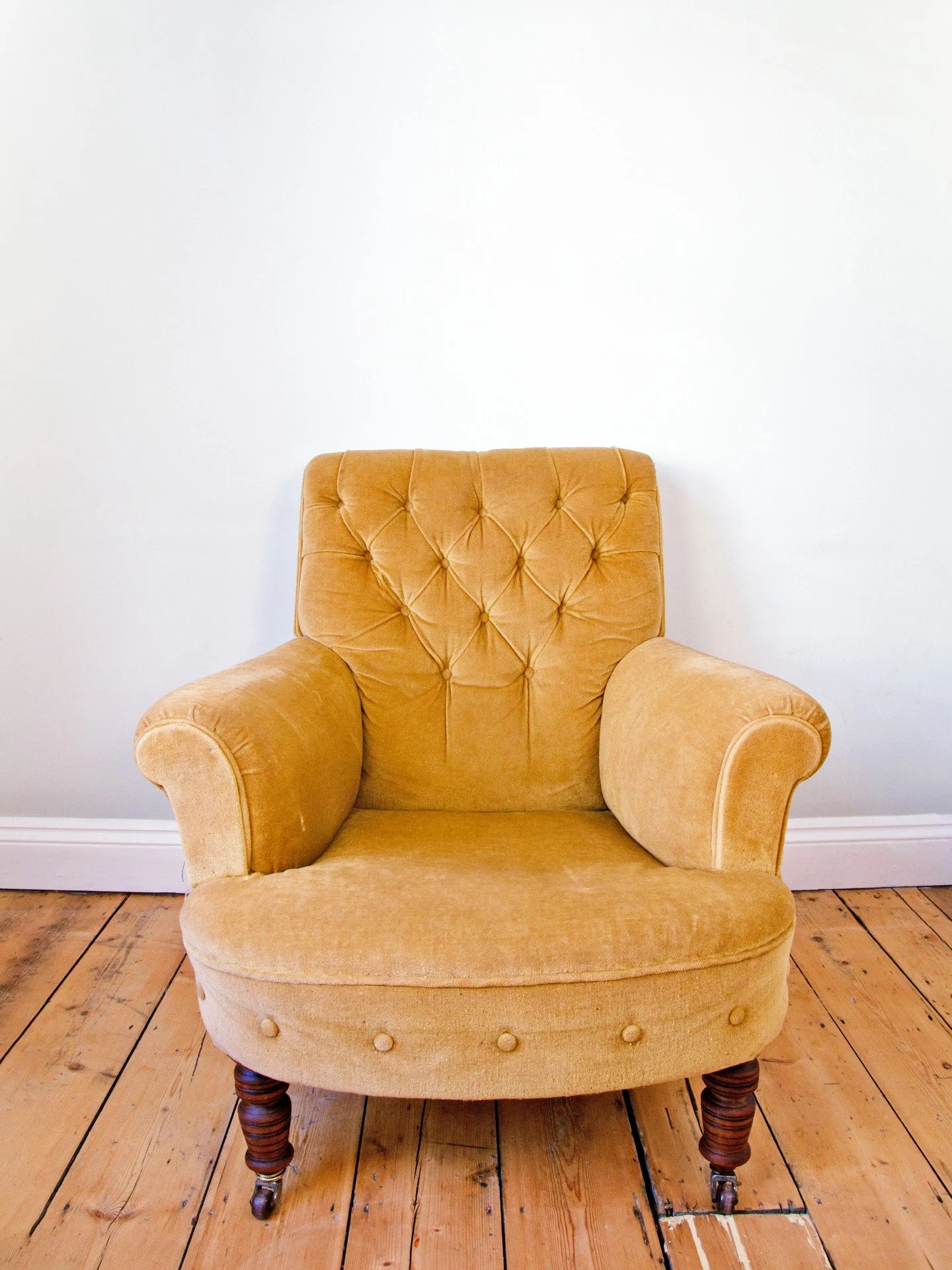 Antique 19th Century Victorian Armchair Front View