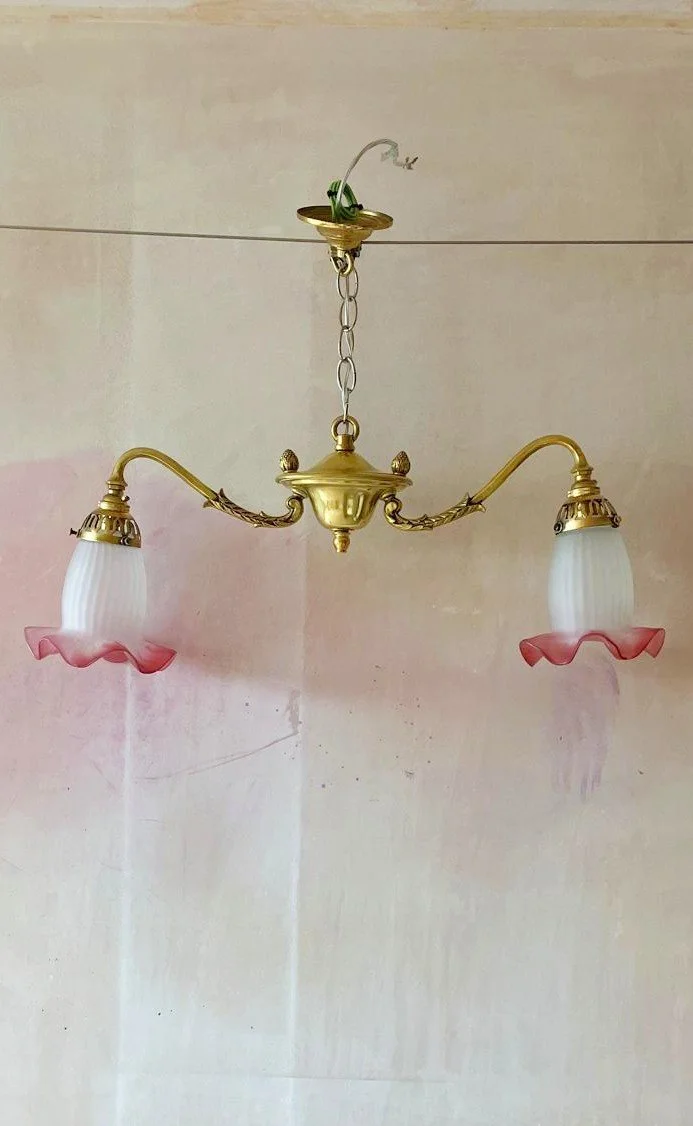 'Flower Power' - 20th Century Edwardian-Style Ceiling Light