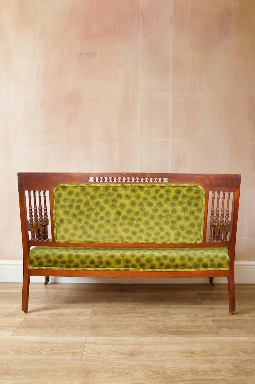 'Green Envy' - 20th Century Arts & Crafts Sofa back.jpg
