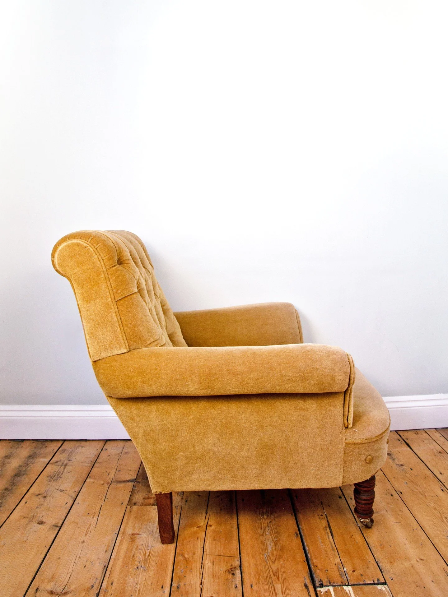 Antique 19th Century Victorian Armchair Side View